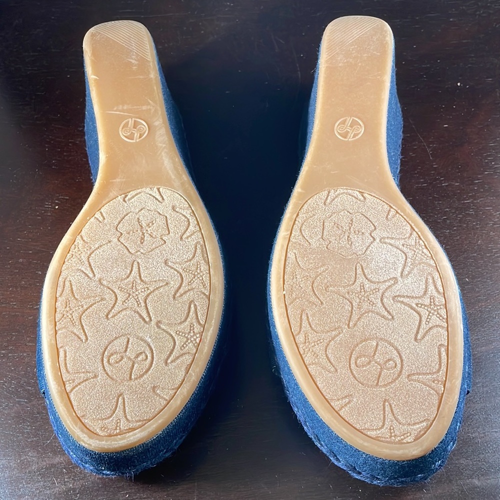 Lindsay Phillips Chambray / Denim Wedge Sandals - Picture 8 of 8
